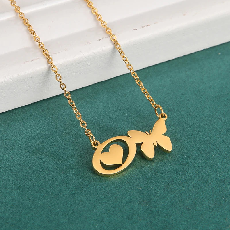 Collana Farfalla con Lettere | CONFEZIONE REGALO INCLUSA!