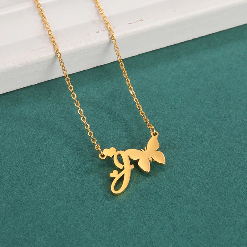 Collana Farfalla con Lettere | CONFEZIONE REGALO INCLUSA!