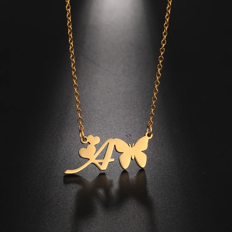 Collana Farfalla con Lettere | CONFEZIONE REGALO INCLUSA!